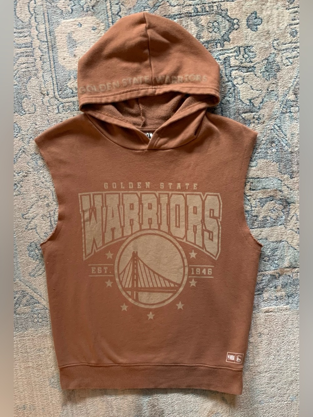 NBA  Youth GSW Limited “CityEdition” Muted Graphic Sleeveless Hoodie 13/14